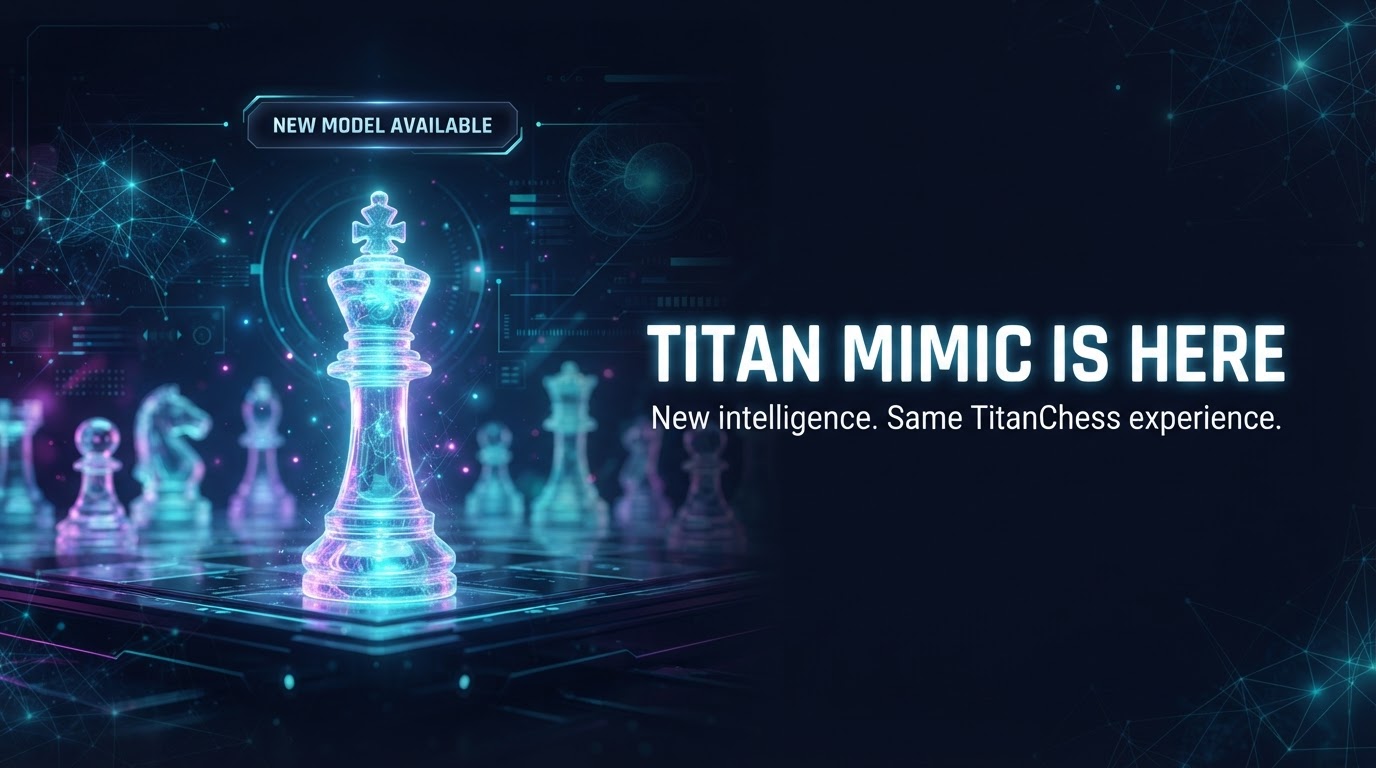 New model available: Titan Mimic is here. New intelligence. Same TitanChess experience.